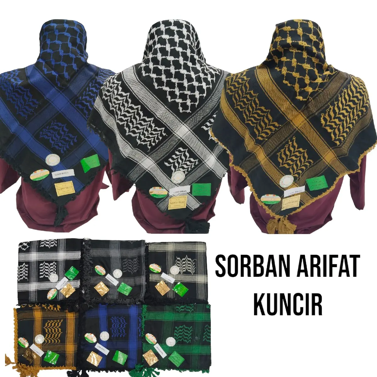 sorban arifat sorban armaan segi empat  Motif