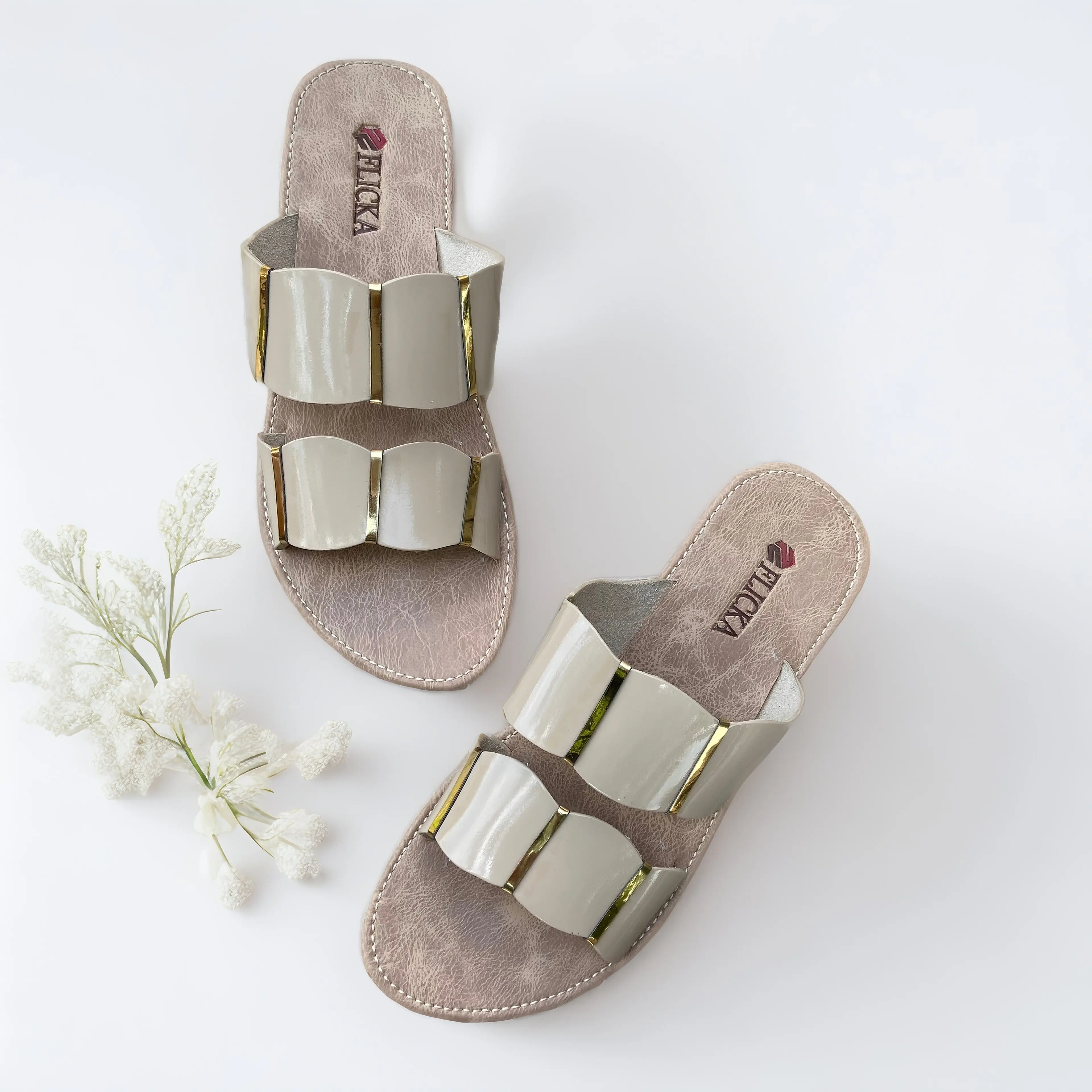 Sandal Selop Wanita Glosy Casual Formal Non Slip Sendal teplek flat platform slippers kerja polos Cewek sandal  musim  panas korean style Antislip fit flopid