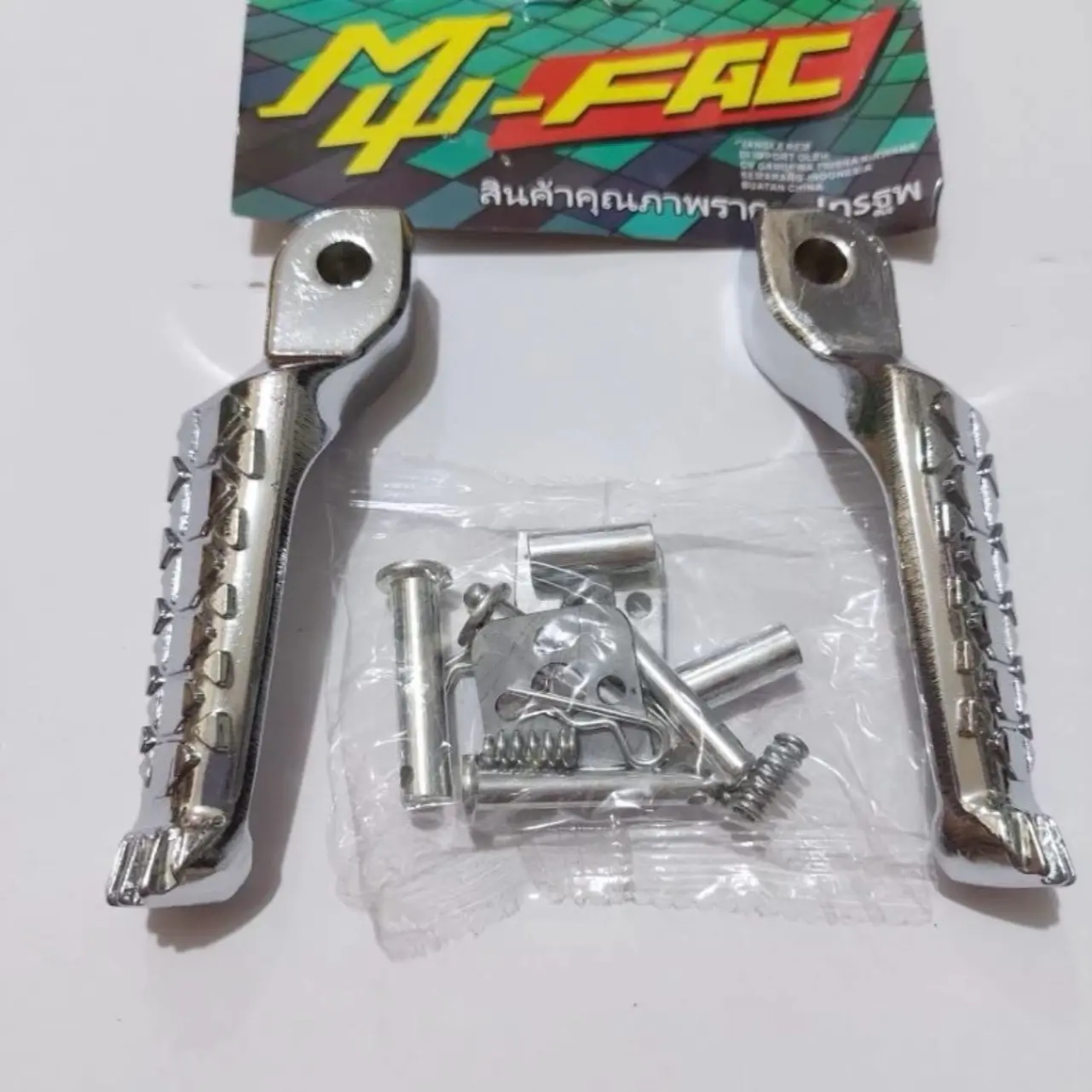 PROMO FOOTSTEP MUFAC CHROME MU-FAC STEP BELAKANG MATIC MATIC BEBEK ORIGINAL MUFAC Motorcycle