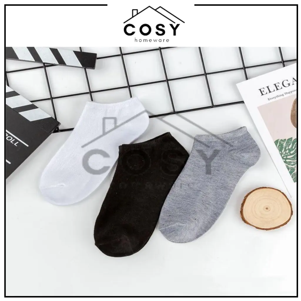 COSY Kaos Kaki Sport Pendek Semata Kaki Motif Polos Unisex / Kaus Kaki Fashion / Kaos Kaki pendek Ankle Socks Nyaman Panjang
