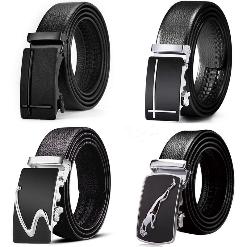 *Malaysia stock*Korea Premium High Quality Men Original Buckle Leather Belt Men Leather Belt Automatic Buckle Belts Formal Tali Pinggang Kulit Lelaki