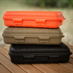 EDC Tool Box Outdoor Camping Survival Kit Shockproof Waterproof Case Sealed Box Outdoor Survival Storage Box Small. - Small khaki