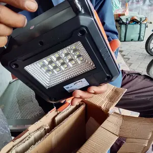 Solar Panel Bank Light 6.000 mAh Speaker Bluetooth Radio Senter Plus Lampu Bohlam 3 Pcs Ysf 200