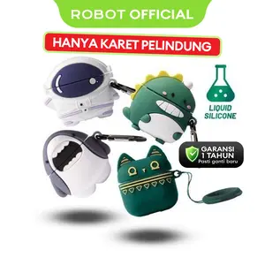 KARET PELINDUNG TWS Robot Liquid Silicone TWS Casing Headset  Earphone Airbuds T50S dengan Proteksi Penuh 360% -Garansi 1 Tahun