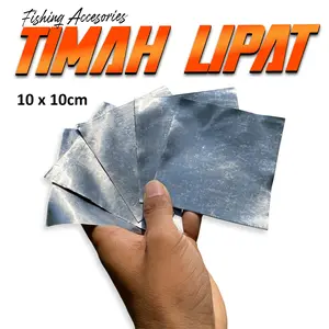Isi 1 Pcs Timah Lempeng atau Lempit Alat Pancing ukuran kurang lebih 10 x 10 cm pemberat pancing umpan