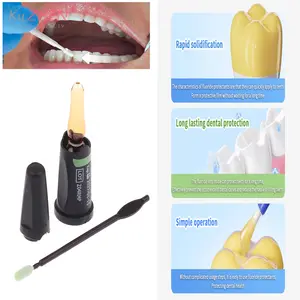 1pc Dental Fluoride Varnish Gel 0.4ml Fluoride Coating With Brush For Teeth Oral Care Products Children'S Caries Protection Tool