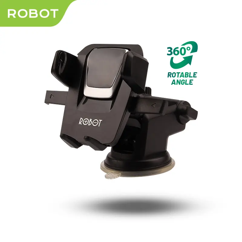 Car Holder ROBOT RT-CH03 - 360 Rotatable Car Dashboard Kaca untuk Ponsel hingga 6.5 Inch