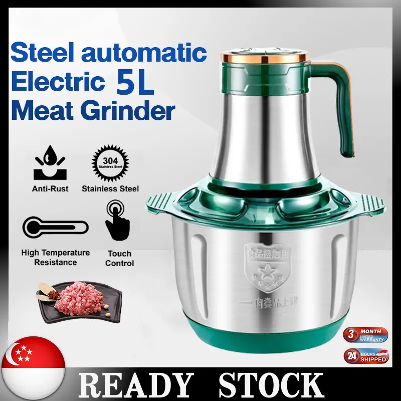 [In Stock] 2/3/5L Stainless Steel Electric Meat Grinder Multi Function Kitchen Food Processor Chopper Blender