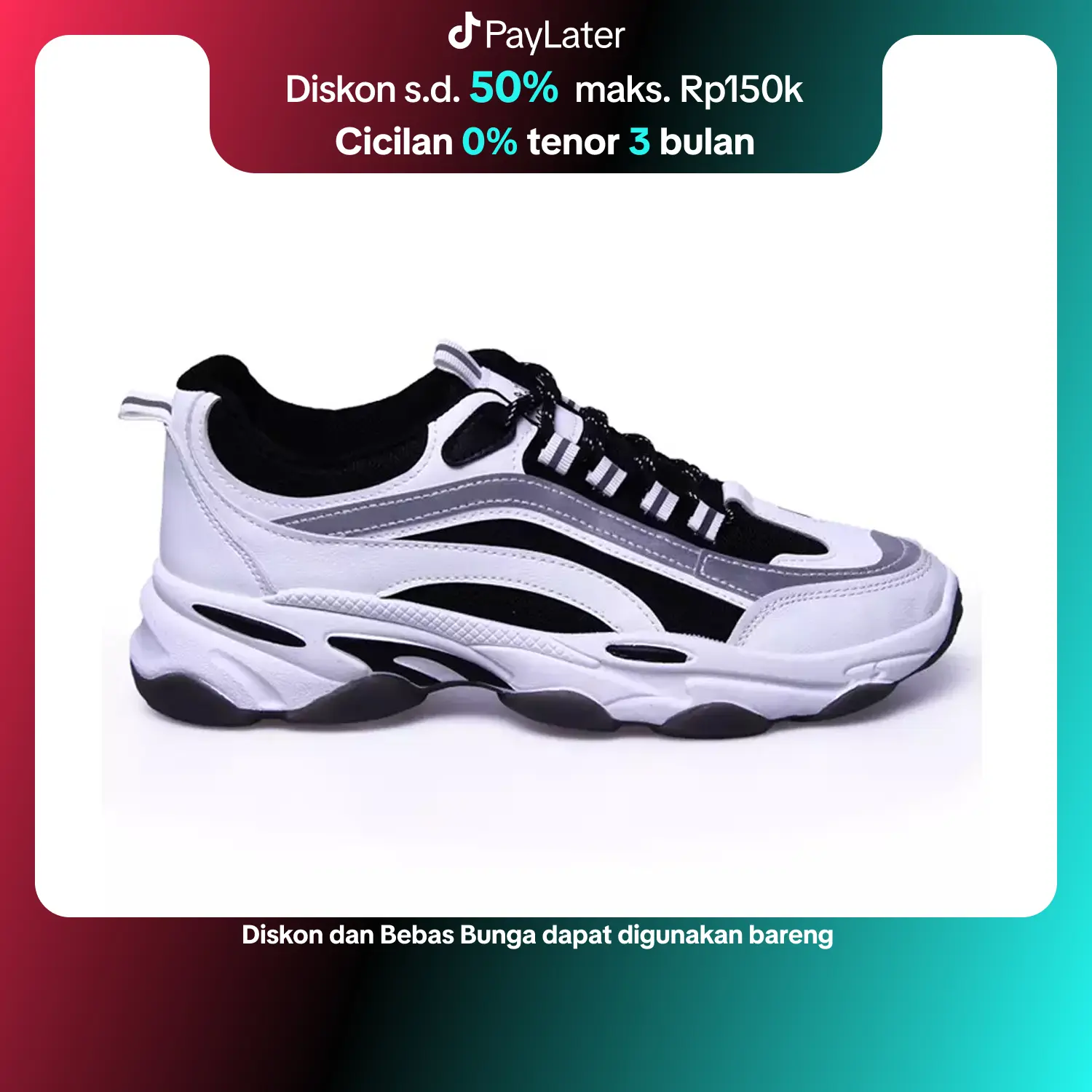 PANARYBODY Sepatu Sneakers Style Starboy Casual Karet Sport Olahraga keren Sport Shoes 9802 Pria Olahraga