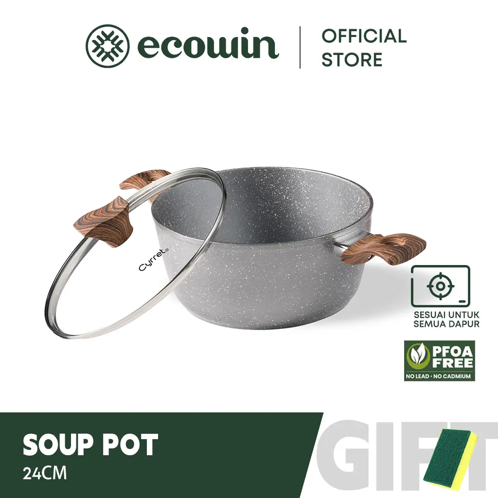 Ecowin Cyrret series soup pot 20/24cm suitable for all stoves