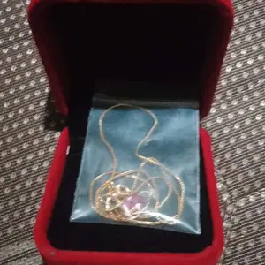 OS1-N95 Kalung Wanita Permata Red Ruby Cranberry Jewelry Necklace Fashion Couple Wedding Pasangan Cowo Pria Wanita Berkualitas Dengan High Quality Grade VVS1 5A Store Anti Karat Luntur Berubah Garansi 1 Tahun
