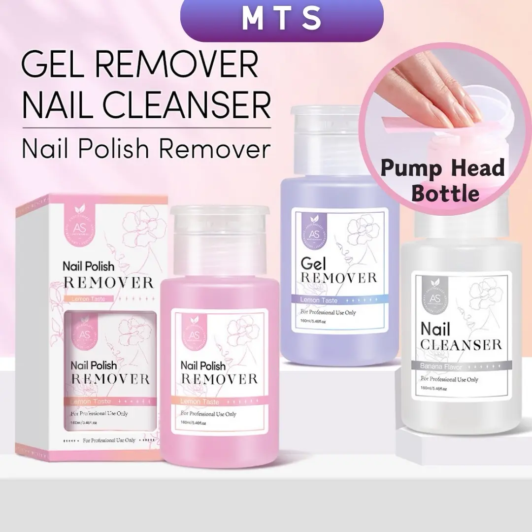 【SG Instock】AS Anothersexy 160ML Nail Gel Remover Nail Cleanser Water Nail Polish Remover Water with pump head bottle