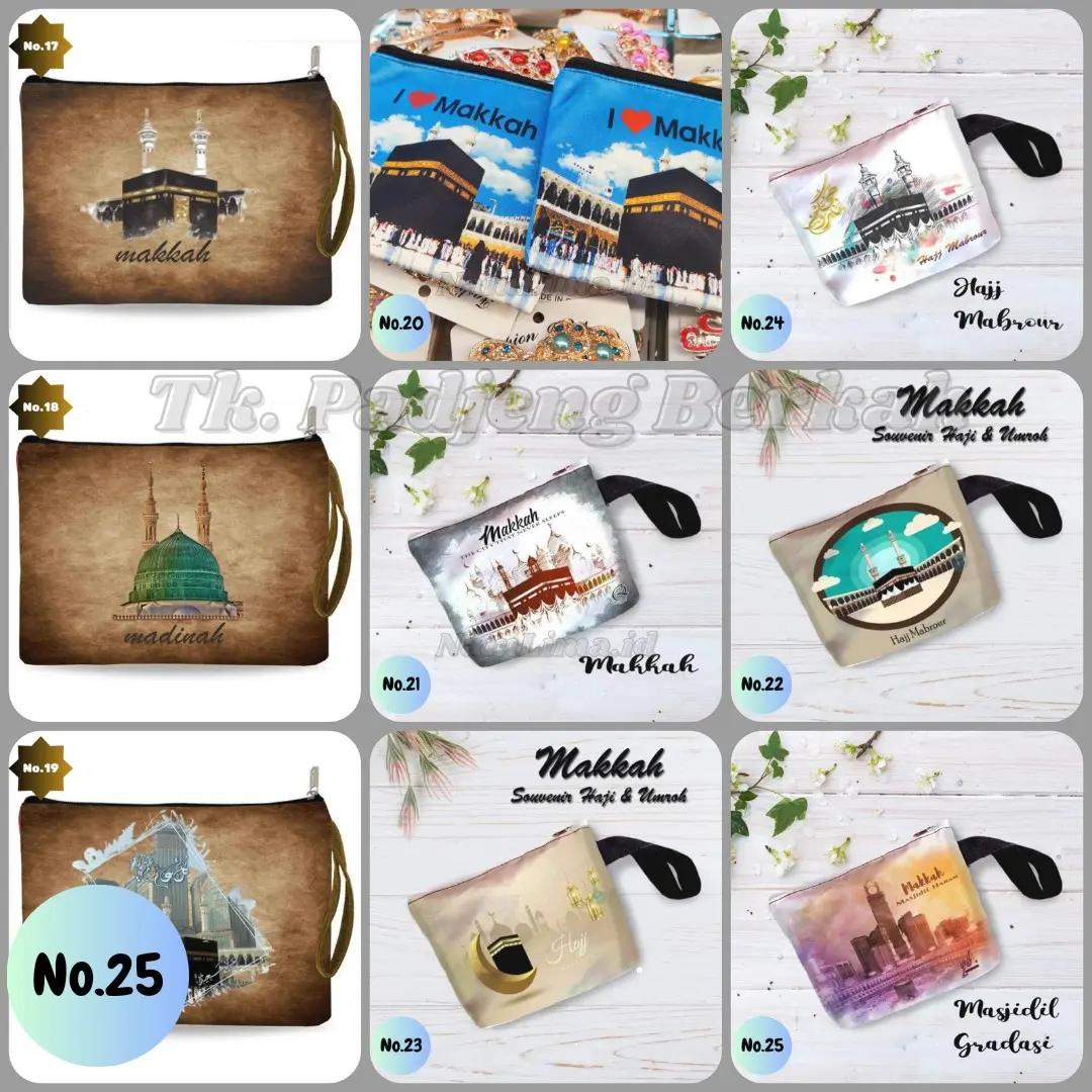 Dompet Printing Oleh Oleh Haji Umroh Poch Koin Poch Kosmetik Wadah/Dompet Koin