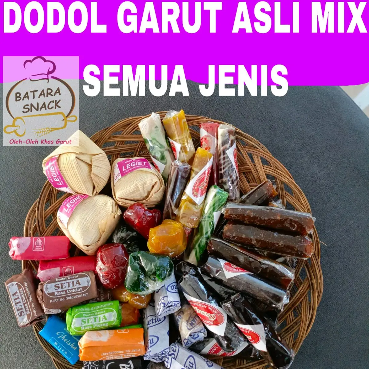 DODOL KHAS GARUT MIX SEMUA JENIS MIX SEMUA RASA dodol garut asli wajik kue dodol khas garut original Pandan Food Gula permen