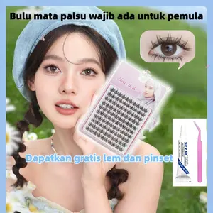 Beli 1 Dapat 2，Set 3-in-1 Bulu Mata Palsu，Wajib Ada untuk Pemula，Mudah Digunakan，Kalis Air & Kalis Peluh.