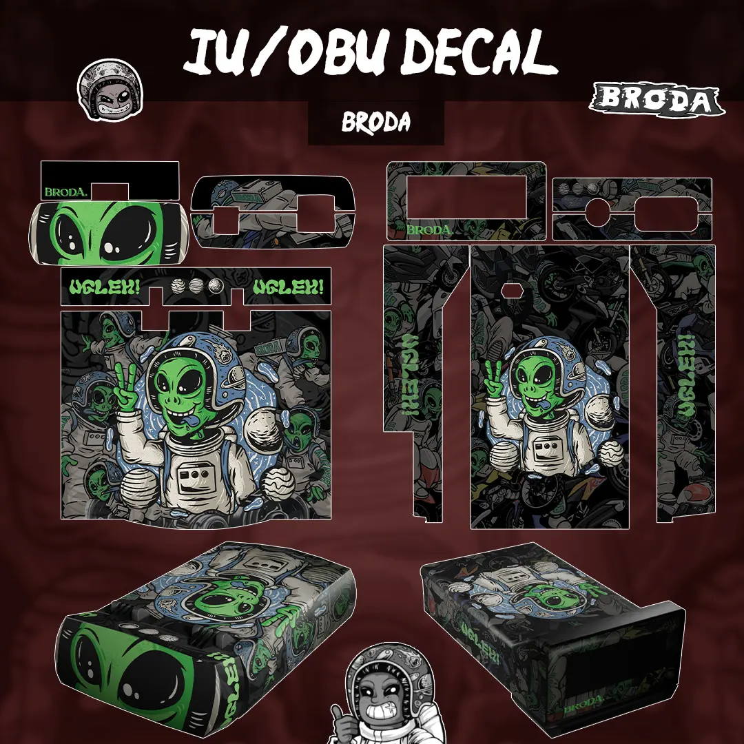 Slim IU OBU Sticker Waterproof "Broda."