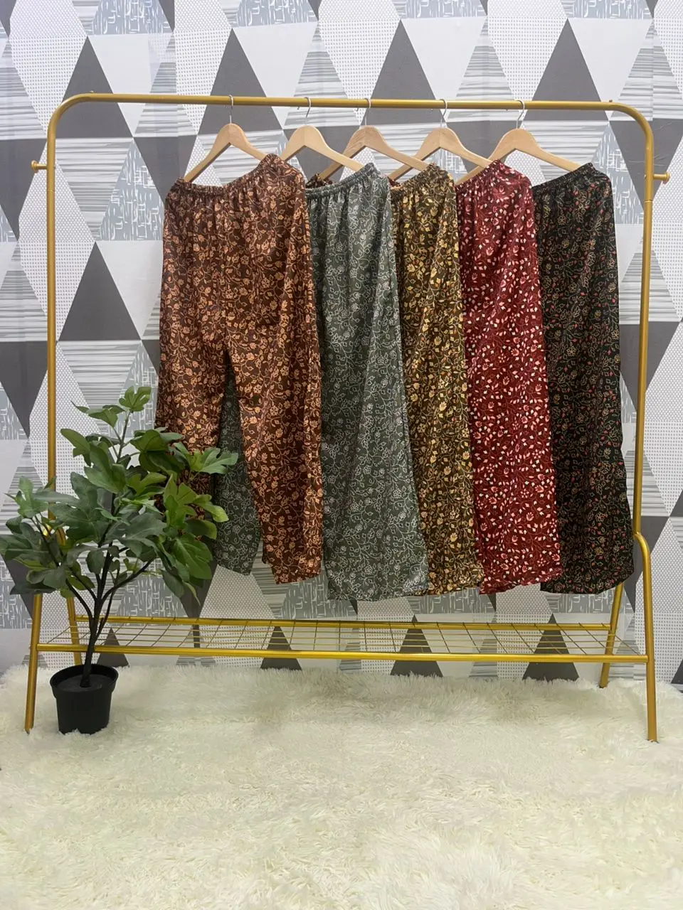 Plazo Pants satin free size Ready stock