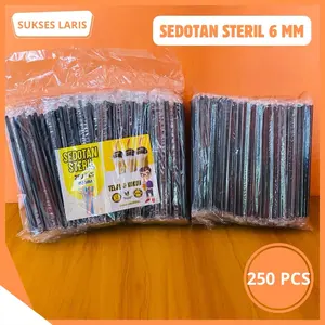SEDOTAN STERIL ISI 250 PCS | SEDOTAN STERIL 6 MM | SEDOTAN STERIL UJUNG LANCIP | SEDOTAN ES TEH JUMBO ES JERUK