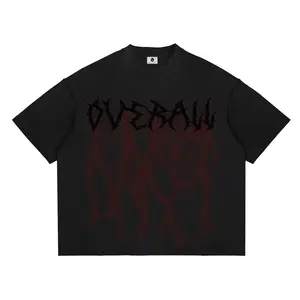 Boxy Cut T-Shirt cotton 20s OverallDecking Roots Black