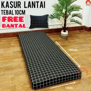 Mbah Blangkon - PROMO !!! KASUR LANTAI FREE BANTAL UK.70x180x10cm TEBAL 10CM| Kasur Anak kos | Kasur Anak pondok