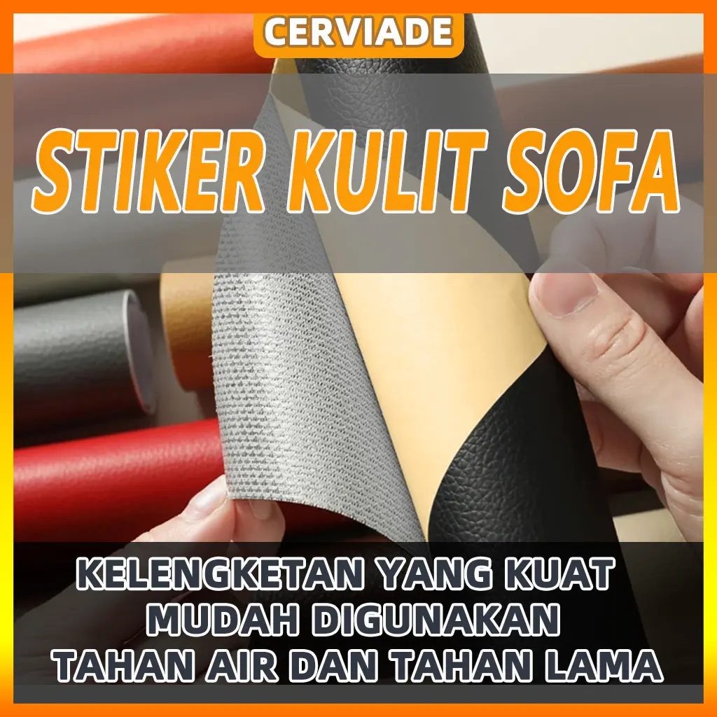 【Cerviade】Terlaris Stiker Kulit Perbaikan Sofa/langsung bisa ditempel/premium/stiker sofa kulit
