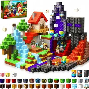 Forest Portal 磁気の大判ブロックセット、200個入りDIY組み立ておもちゃ、STEM教育向けギフト（子供用）、3歳以上、ユニセックス
