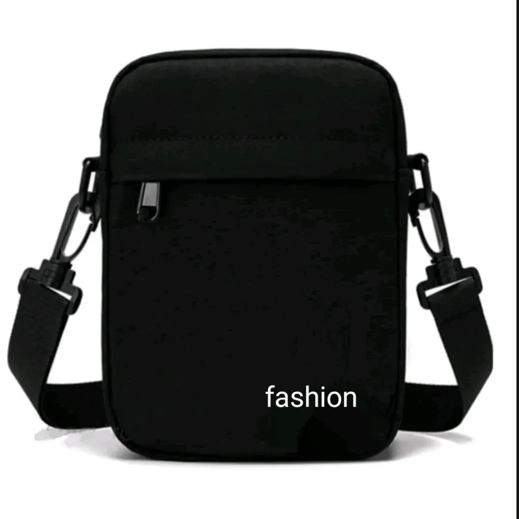 tas selempang Hitam Kanvas Pria Slingbag pesta dicuci dengan tangan saja