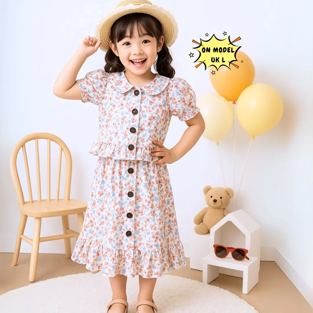 Baju Anak Perempuan -  LANGSUNG KIRIM Setelan Anak Mahira Motif Bunga Model Terlaris / Fashion Oneset Anak Perempuan Atasan dan Rok 7/8 Korean Style Terlaris