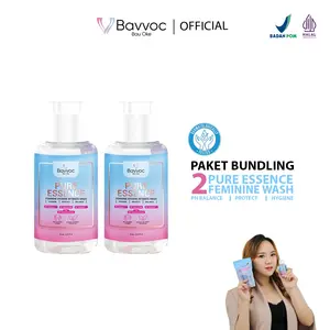BAVVOC 2 Pcs Pure Essence Feminine Hygiene Wash Sabun Pembersih Kewanitaan Ekstrak Propolis Manjakani I Niacinamide, Perawatan, Cair, Pencerah, Membersihkan