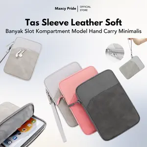 Tas Sleeve Leather Soft Compatible For Xiaomi Pad Samsung Pad Huawei  i Pad 11 Inch Air 3 4 5 Pro 11" Gen 5/6/ 7/8/9/10 Tablet Sarung Bag Pelindung Bahan Kulit Premium Waterproof