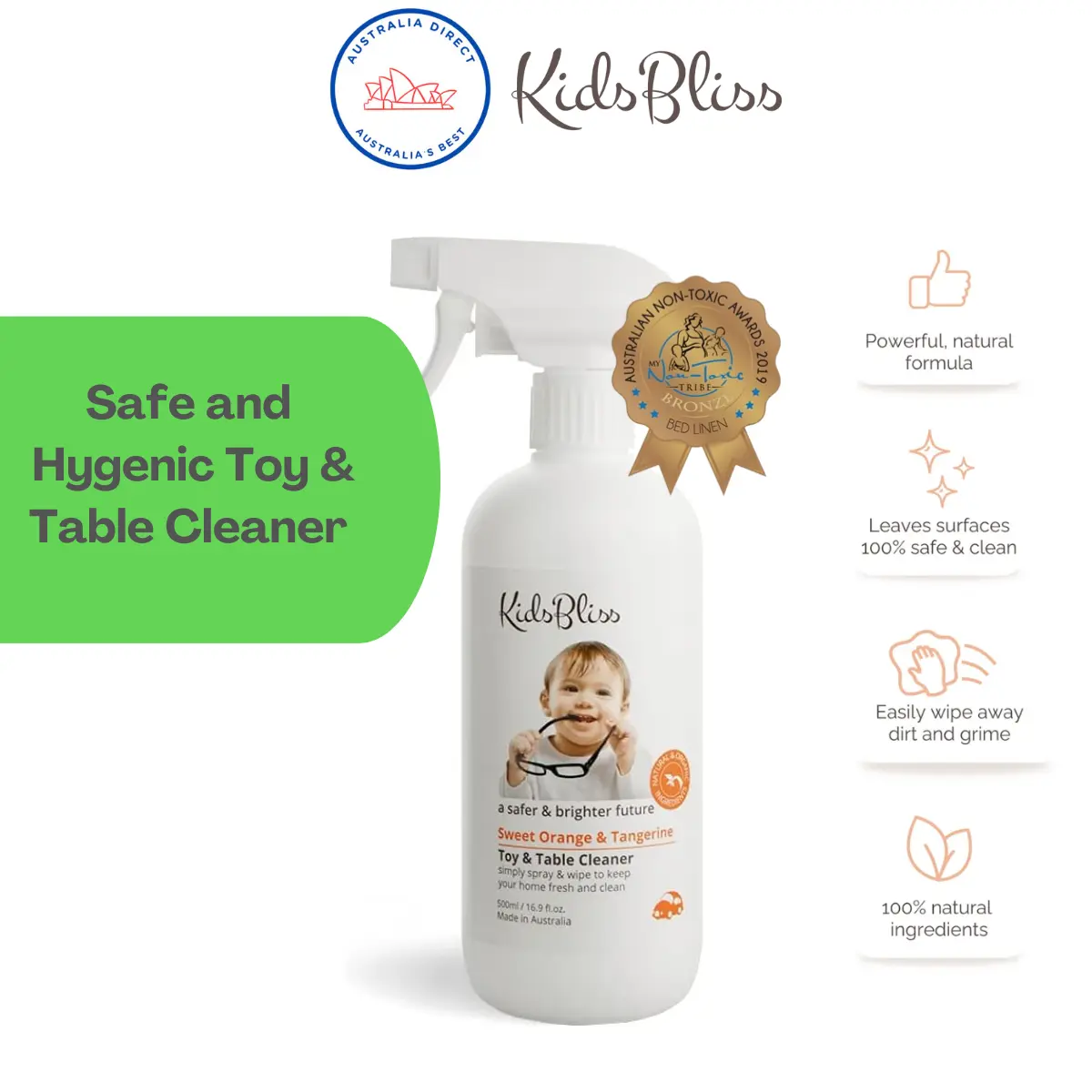 KidsBliss Toy & Table Cleaner Sweet Orange & Tangerine 500ml
