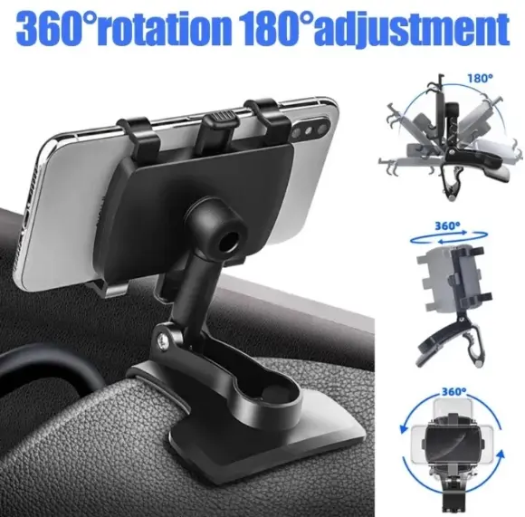 Universal Car Cell Phone Holder Dashboard and Air Vent Car Phone Mount 360° Rotation Adjustable Phone Stand For Phone