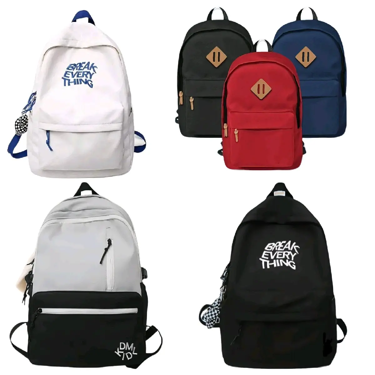 tas ransel pria wanita keren terbaru mu hurah sd smp remaja dewasa break Sekolah Kanvas Backpack