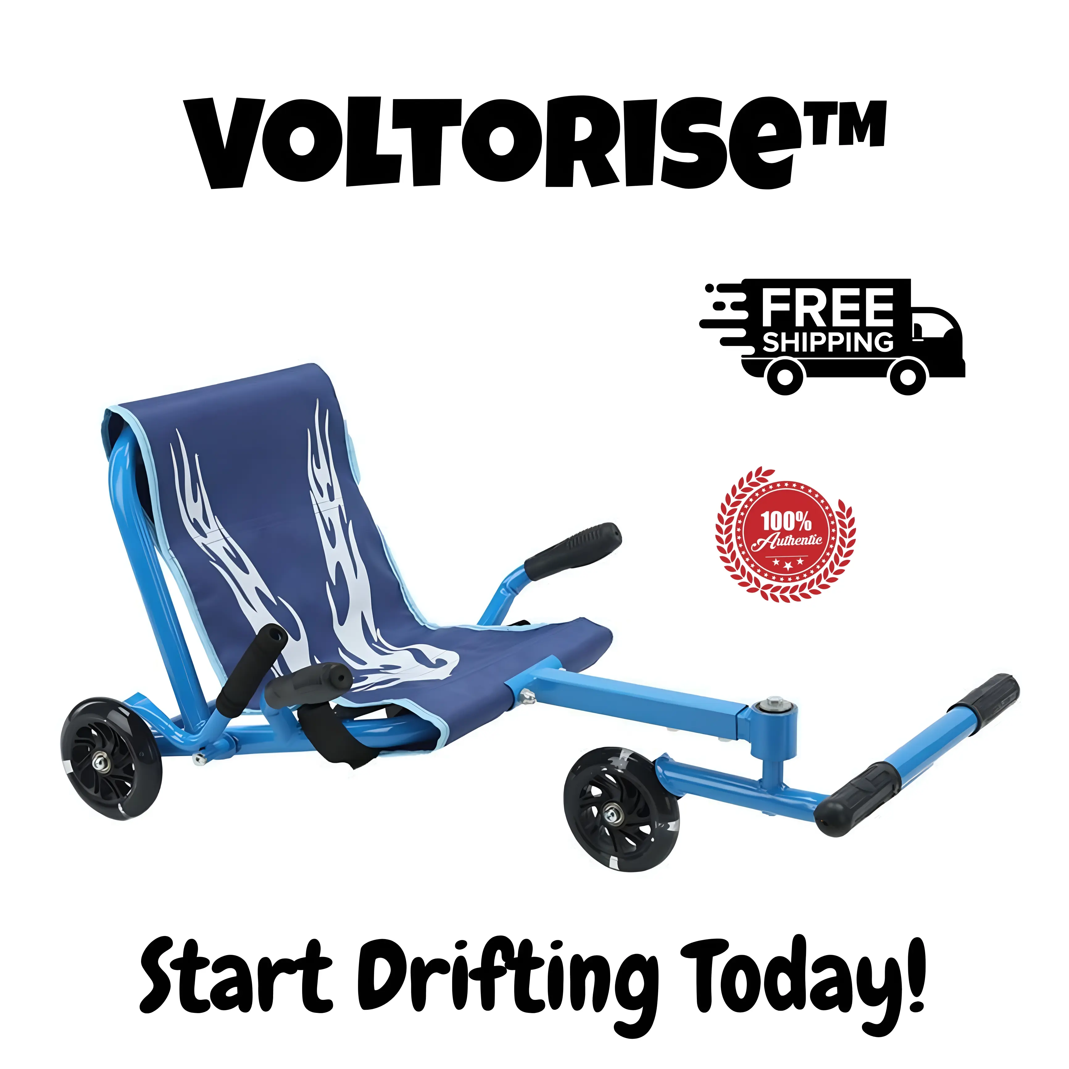 [Voltorise] Drift Kart - Drifting Cart Durable Outdoor Fun Thrill Freestyle Smooth Ride Glide Stunt Exciting Sport Adjustable Spin Balance Stable Safe Cool Racing Entertaining