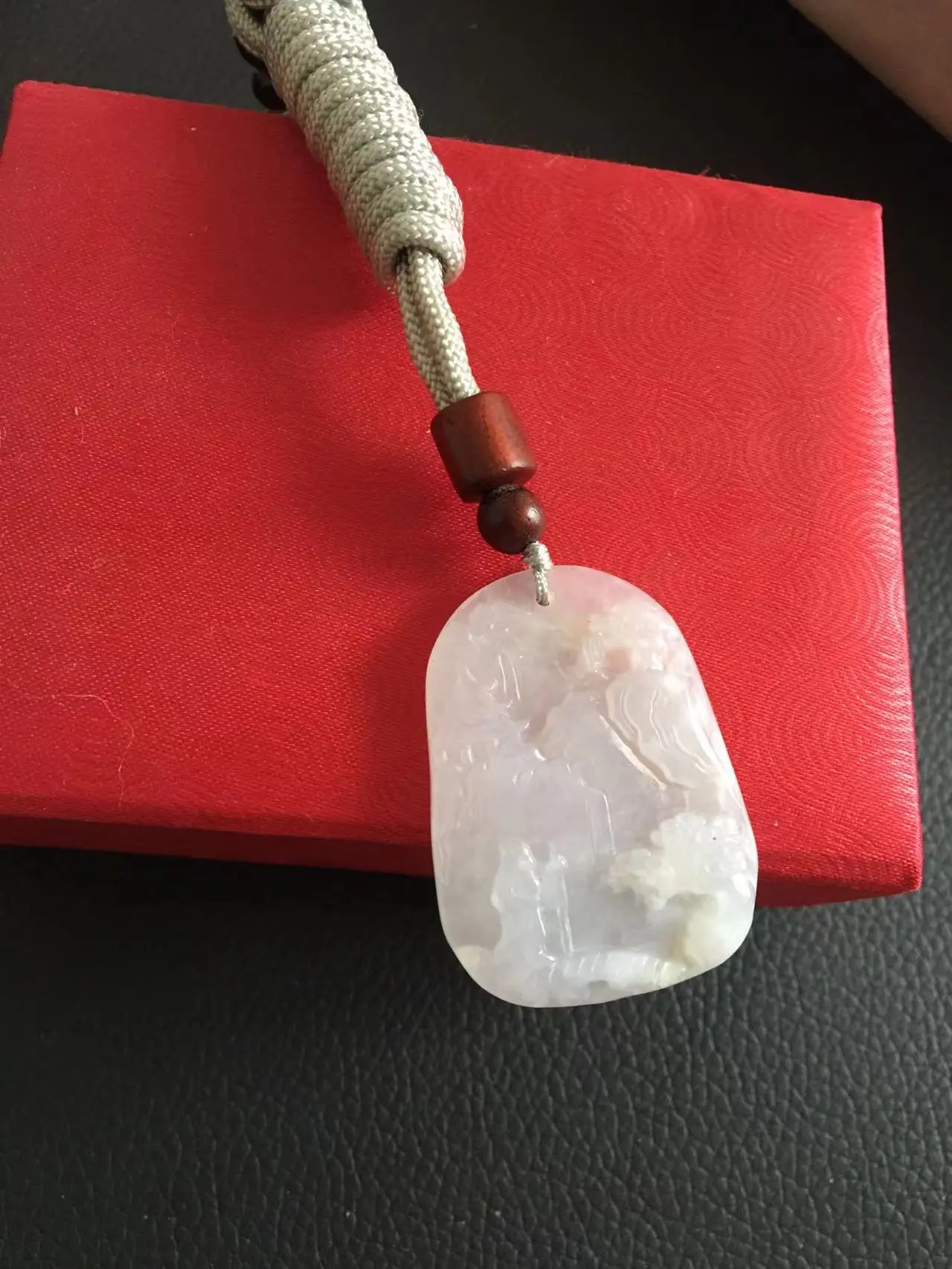 Myanmar Natural A-grade Jade    Shanshui pendant