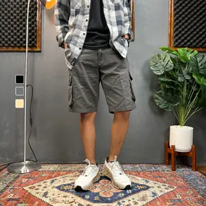 Celana Cargo Pendek Pria Unisex Full Kanvas “13oz” Tebal (Wemba.Store) Reguler Fit, Jahitan Rapih 3 Jahitan, Warna Solid Tidak Mudah Pudar,Size 28-40
