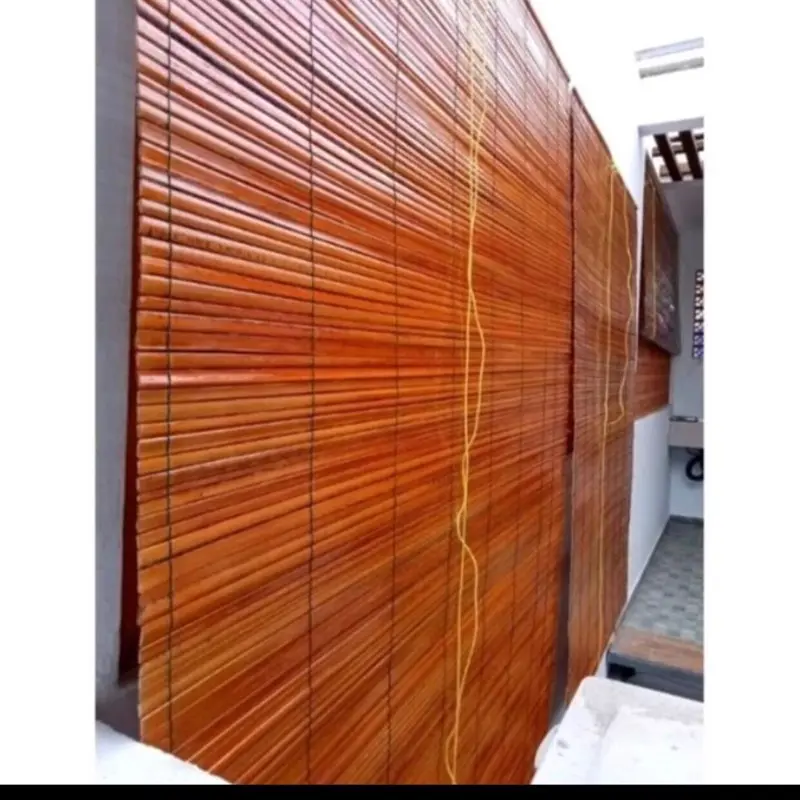 Tirai sawit 2x2 natural free tali dan kerekan