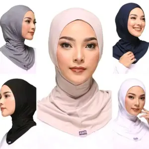 Inner Ninja Malay Non Resleting Ciput Ninja Antem Dalaman Turki Jilbab Kerudung Wanita Instan Hitam Topi Karet