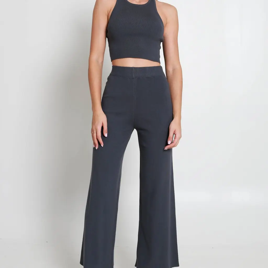 [REGULAR-MID] Fredona Knit 2Pcs Set (Gunmetal)