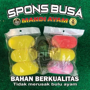 SPON MANDI AYAM BANGKOK Anti kempes - Paket 3 Pcs Warna Cerah untuk Kesehatan Mandi Anda