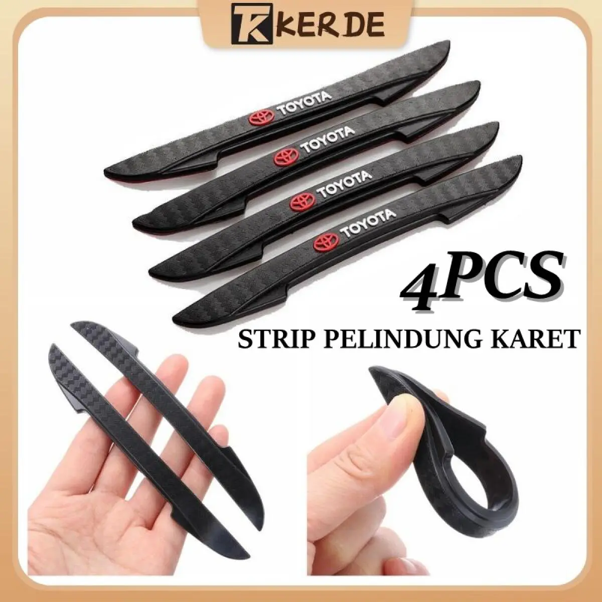 （4pcs） Stiker Pelindung Pintu Mobil  /Anti Gores Door Guard Mobil /Karet Pelindung Handle Pintu Mobil