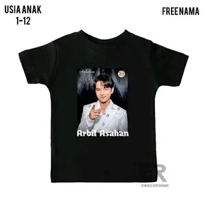 ARBIL ASAHAN Kaos Anak ARBIL ASAHAN DANGDUT ACADEMY D7 PLAT E Cotton Combed 100% Katun Premium Lengan Pendek Baju Anak Laki Laki Perempuan Bisa COD