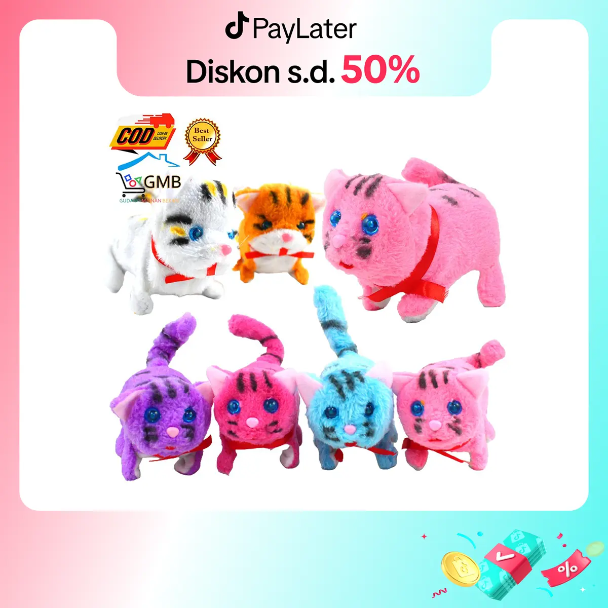 MAINAN ANAK ROBOT KUCING BONEKA KUCING MAINAN LUCU KUCING BERSUARA DAN BERJALAN