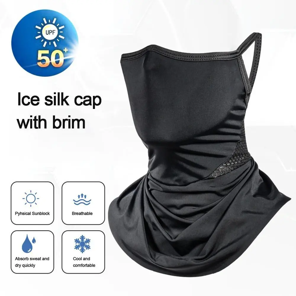 1pcs Anti-UV Windproof Face Balaclava Scarf Bicycle Headwear Hanging Ear Headband Cycling Balaclava Headband Scarf Ice Silk Sunscreen Mask Face Cover Scarf Head Face Neck Gaiter