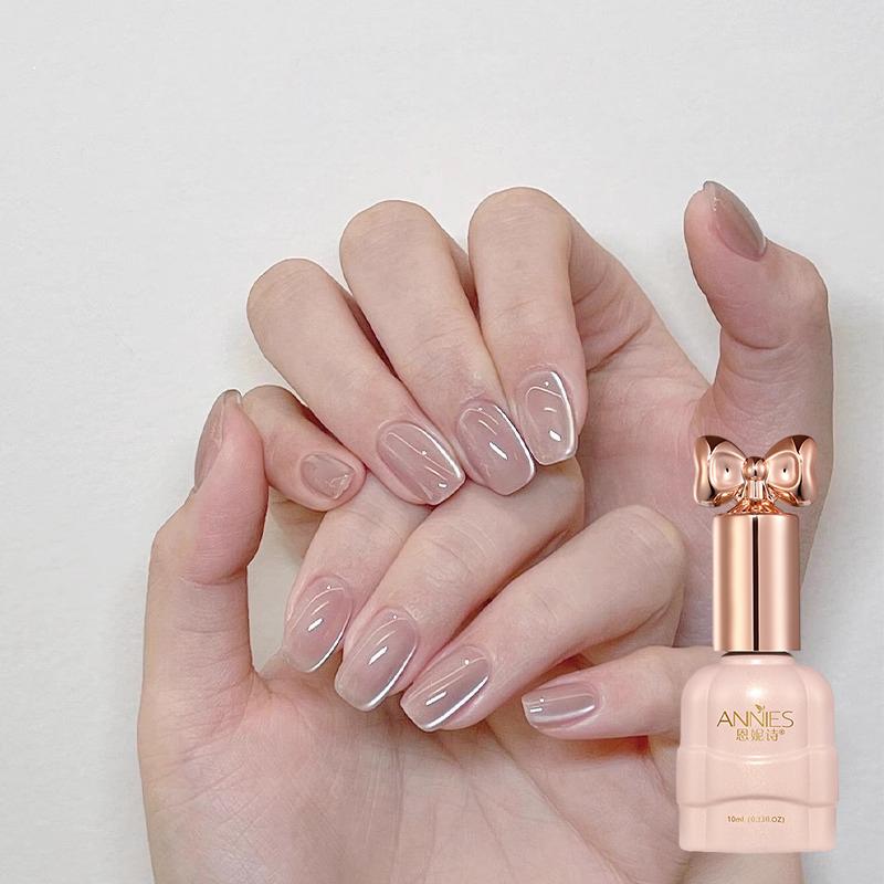 Gel Sơn Móng Tay Mắt Mèo, Đá Pha Lê Băng Mùa Hè, Hạt Thủy Tinh Khỏa Thân Lung Linh Trắng, Sơn Mắt Mèo, Cần Đèn Làm Móng Để Khô, Hàng Mới Về 2024