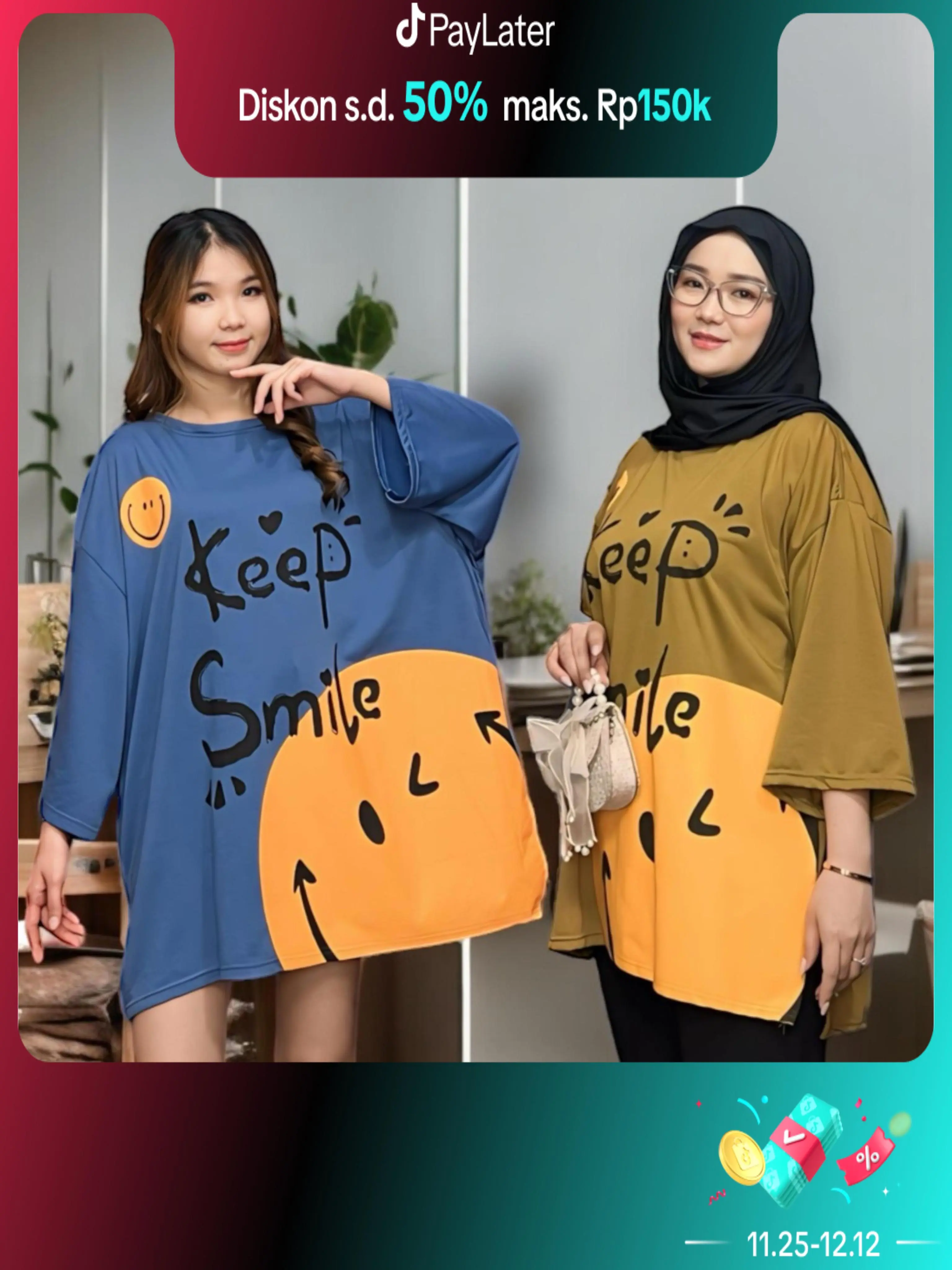 ATASAN WANITA OVERSIZE LD135 CM KAOS WANITA JUMBO SR2593 Baju Polos
