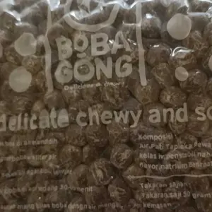 Boba tapioka pearl kemasan 1kg enak dan kenyal tidak mudah hancur