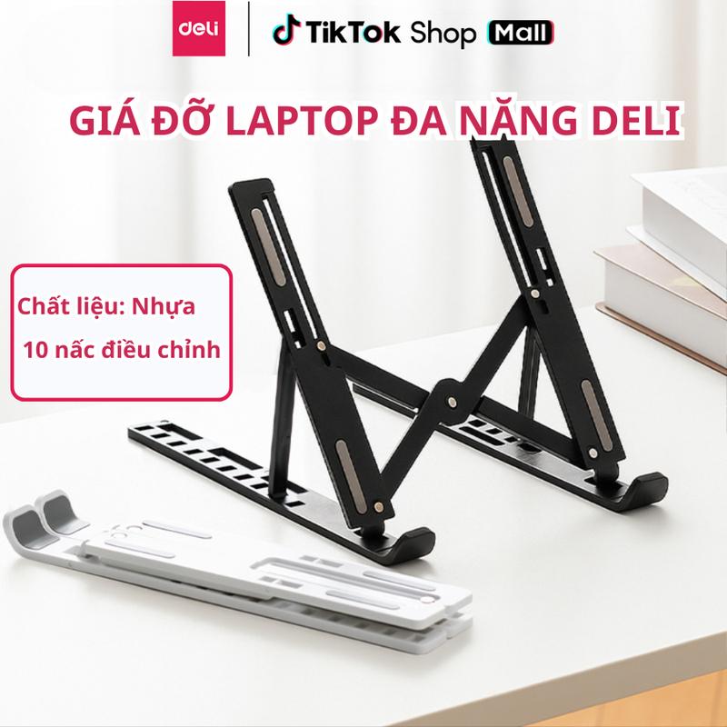 Giá Đỡ Laptop DELI Chất Liệu Nhựa Cao Cấp Phiên Bản Mới Nâng Cấp Mới Hỗ Trợ Tản Nhiệt Cho Laptop, Máy Tính Bảng