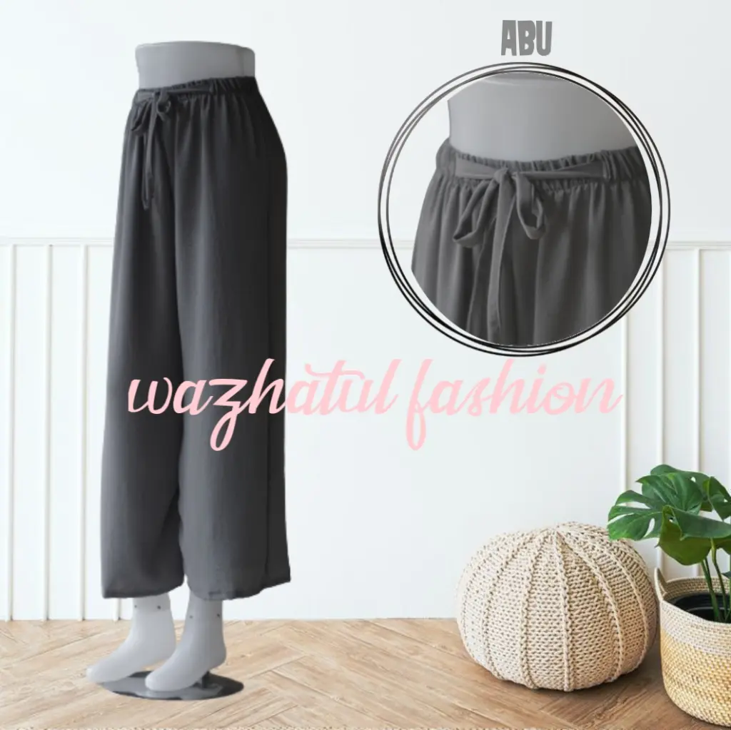 Celana Kulot Crinckle Premium Jumbo Highwaist AirFlow Jumbo | Kulot Crinkle Air Flow Karet Bawahan Nyaman Panjang