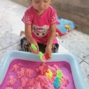 1 SET PASIR AJAIB 1 Kg bisa 2 Warna TATAKAN BALON Pendidikan Set Hadiah mainan Anak Sand Toys